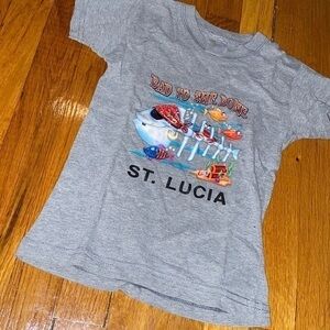 Bad to the Bone Pirate St. Lucia t shirt EUC 3T.